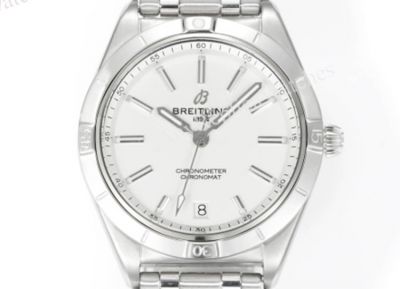 Breitling Chronomat  2824 Automatic Movement  White Steel Strap White  36*10mm Watch